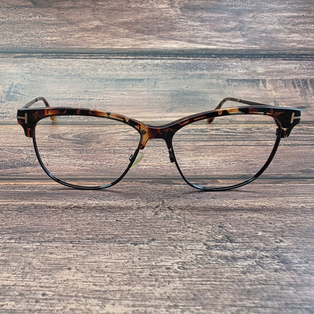 Tom Ford TF5546-B 055 Dark Havana Tortoise Cat Eye Optical Glasses Frames Mens